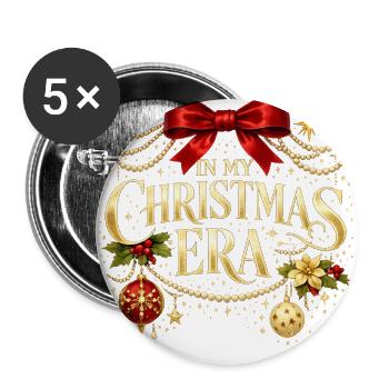 In My Christmas Era - Buttons large 2.2'' (5-pack) - white