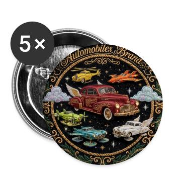 Automobiles brand - Buttons large 2.2'' (5-pack) - white
