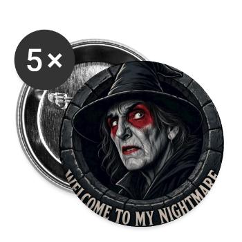 Nightmare Witch in Stone Ring - Buttons large 2.2'' (5-pack) - white