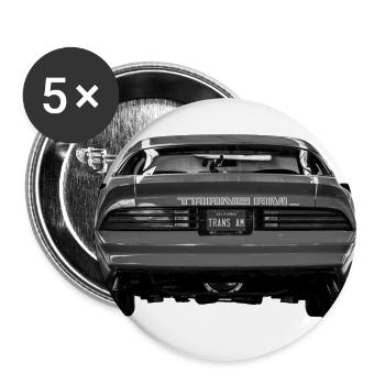 Trans Am Rear BW - Buttons large 2.2'' (5-pack) - white