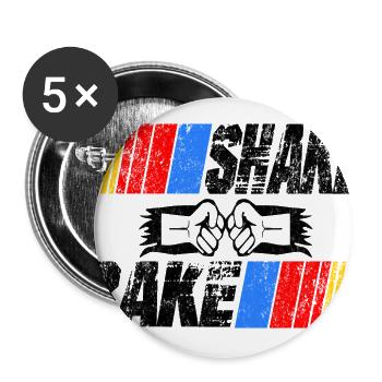 Vivid Stripe Burst - Buttons large 2.2'' (5-pack) - white