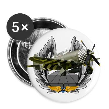 P-47 Thunderbolt - Buttons large 2.2'' (5-pack) - white