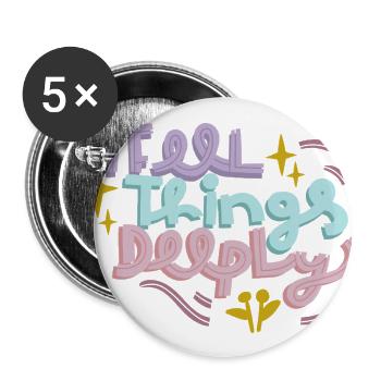 Emotional Depth Expression Design - Buttons large 2.2'' (5-pack) - white