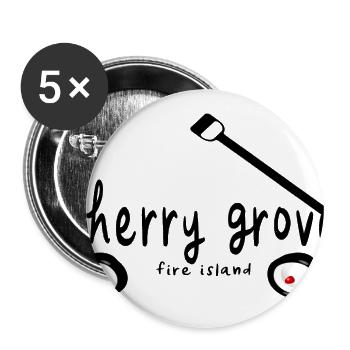 Cherry Grove Fire Island NY wagon word lesbian - Buttons large 2.2'' (5-pack) - white