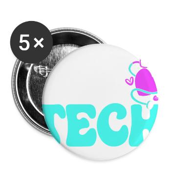 veterinarian Stethoscope Vet Tech - Buttons large 2.2'' (5-pack) - white