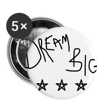 Dream Big Hand Lettering - Buttons large 2.2'' (5-pack) - white