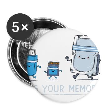 Software Engineer IT Support Your Memory Gym - Buttons large 2.2'' (5-pack) - white