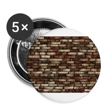 Aged Distressed Grunge Brick Wall - Buttons large 2.2'' (5-pack) - white