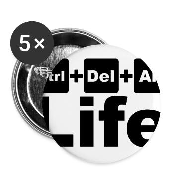 Ctrl + Del + Alt Life  - Buttons large 2.2'' (5-pack) - white