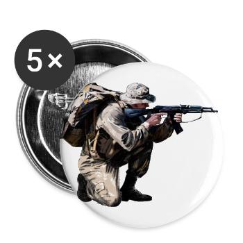 Desert Scout Sniper Action - Buttons large 2.2'' (5-pack) - white