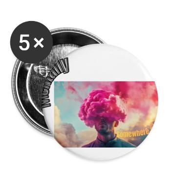 Somewhere Else Cloud Dream - Buttons large 2.2'' (5-pack) - white