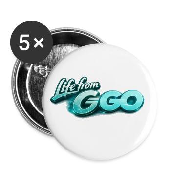 Life from GO - Buttons large 2.2'' (5-pack) - white