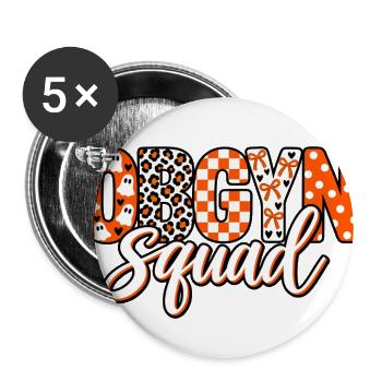 OBGYN Squad Halloween Spooky Nurse Medical Designs - Buttons large 2.2'' (5-pack) - white