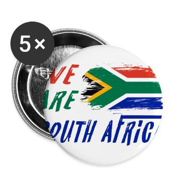 We are South Africa - Buttons large 2.2'' (5-pack) - white