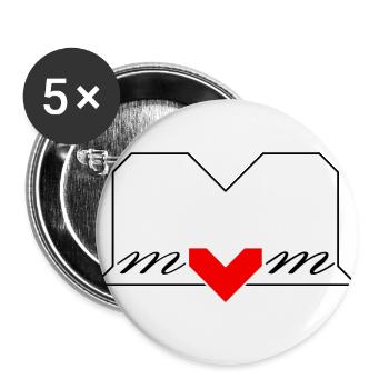 MOM pregnancy mother birth heart love best mom - Buttons large 2.2'' (5-pack) - white
