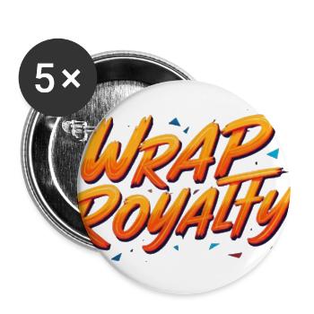 Wrap Royalty - Buttons large 2.2'' (5-pack) - white