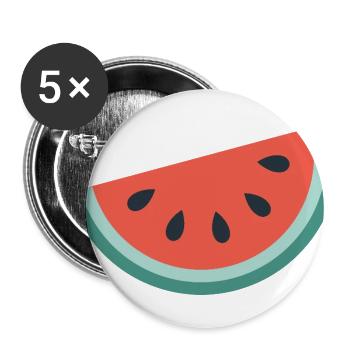 Watermelon Slice Minimalist - Buttons large 2.2'' (5-pack) - white