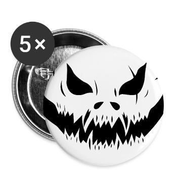 Pumpkin Carving Stencils Tshirt - Buttons large 2.2'' (5-pack) - white