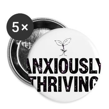 Anxious Yum Glitter - Buttons large 2.2'' (5-pack) - white