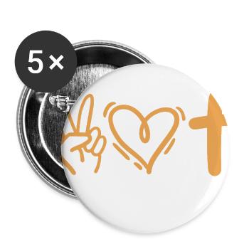 Christian Jesus Religious - Buttons large 2.2'' (5-pack) - white