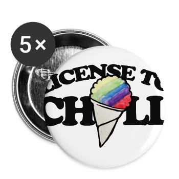 License to Chill Rainbow Ice Cream - Buttons large 2.2'' (5-pack) - white