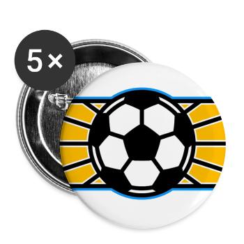Football Pop Art Logo - Buttons large 2.2'' (5-pack) - white