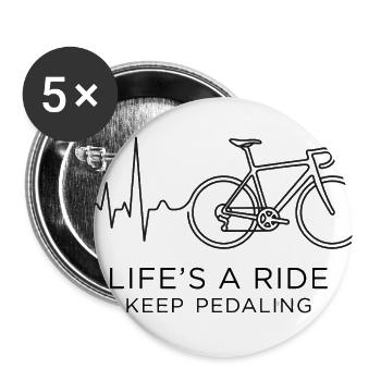 Ride Through Heartbeat - Buttons large 2.2'' (5-pack) - white