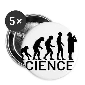 Evolution of Science - Buttons large 2.2'' (5-pack) - white
