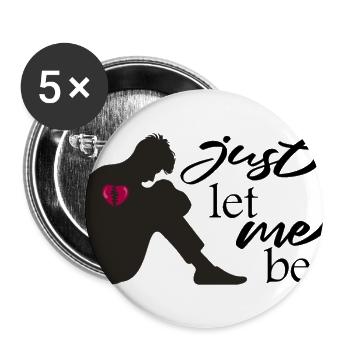 Lonely Silhouette Broken Heart - Buttons large 2.2'' (5-pack) - white