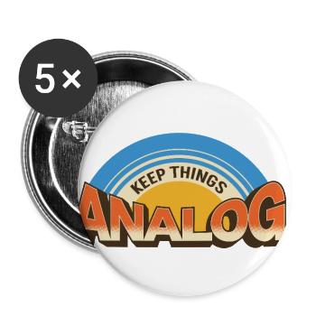 Keep Things Analog - Retro Vibes - Buttons large 2.2'' (5-pack) - white