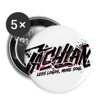 Mechanic Soul Glitch Tee - Buttons large 2.2'' (5-pack) - white