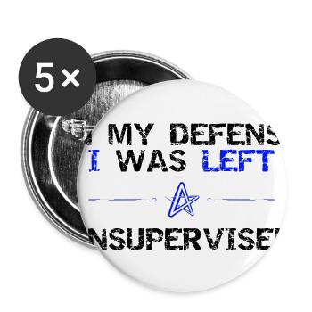 I Left Star Neon Badge - Buttons large 2.2'' (5-pack) - white