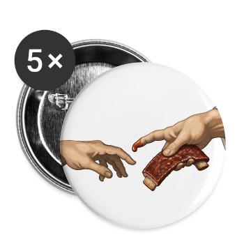 BBQ Ribs The Creation Funny Barbecue - Buttons large 2.2'' (5-pack) - white