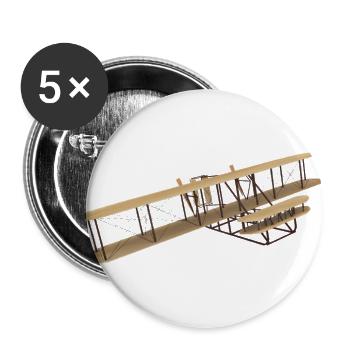 Wright Flyer - Buttons large 2.2'' (5-pack) - white