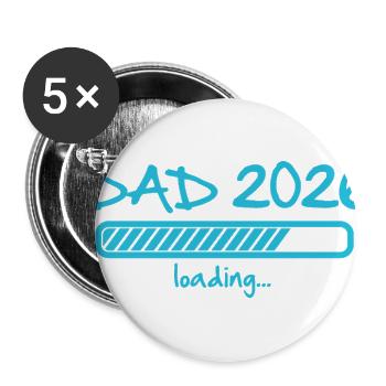 Dad 2026 Loading Progress pregnancy announcement - Buttons large 2.2'' (5-pack) - white