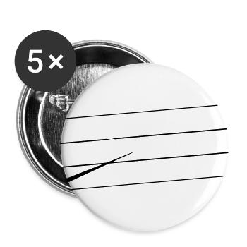 Noir Slash Abstract - Buttons large 2.2'' (5-pack) - white