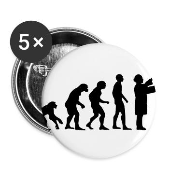 Evolution of Science - Buttons large 2.2'' (5-pack) - white