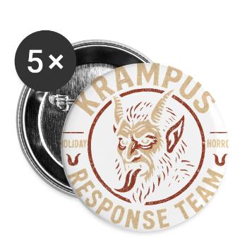 Krampus Response Team Funny Cryptid Krampus - Buttons large 2.2'' (5-pack) - white