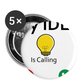 Bright Idea Call Icons - Buttons large 2.2'' (5-pack) - white