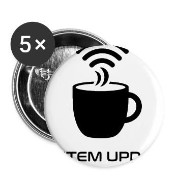 Funny Coffee System Update Caffeine Loading - Buttons large 2.2'' (5-pack) - white