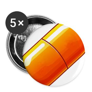 Bitcoin orange pill consciousness expansion - Buttons large 2.2'' (5-pack) - white