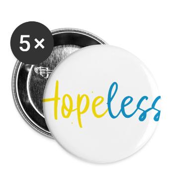 Hopeless – Emotional Typography  - Buttons large 2.2'' (5-pack) - white