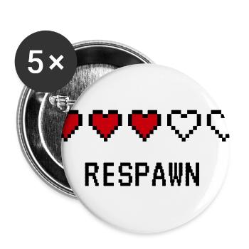 Respawn - Buttons large 2.2'' (5-pack) - white