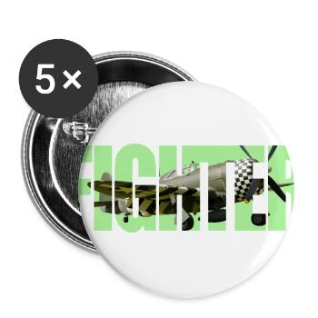 Fighter P-47 Thunderbolt - Buttons large 2.2'' (5-pack) - white