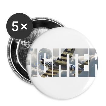 Fighter P-47 Thunderbolt - Buttons large 2.2'' (5-pack) - white