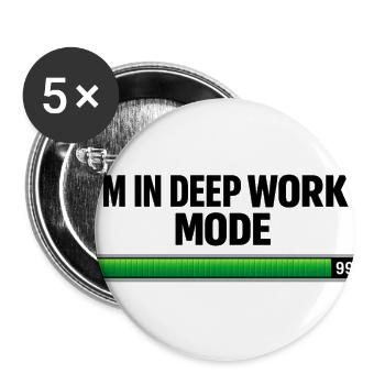 I'm in deep work mode - Buttons large 2.2'' (5-pack) - white