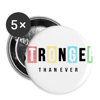 Colorblock Zebra Letters DOGR - Buttons large 2.2'' (5-pack) - white