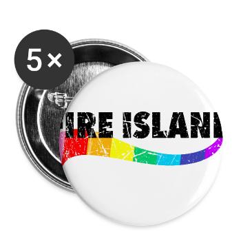 Fire Island Pride Pines Cherry Grove Queer FI NY - Buttons large 2.2'' (5-pack) - white