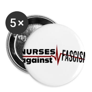 Nurses Against Fascism - Buttons large 2.2'' (5-pack) - white