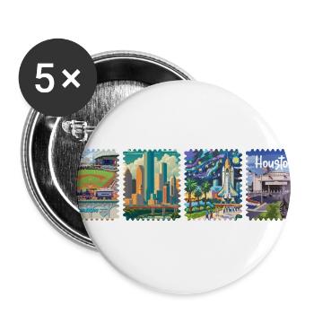 Houston City Houston Texas Tour Tourist Houstonian - Buttons large 2.2'' (5-pack) - white